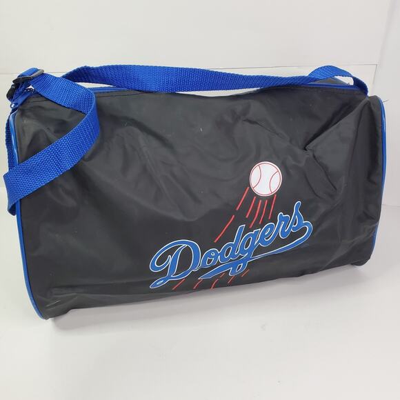 LA Dodgers 1998 Vintage Black Vinyl Duffle Bag MLB Baseball Giveaway - Picture 2 of 10